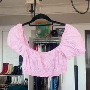 Zara babydoll crop top